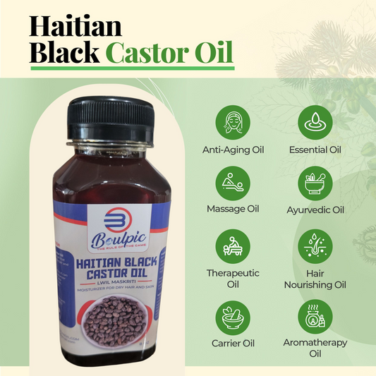 Haitian Black Castor Oil 8oz